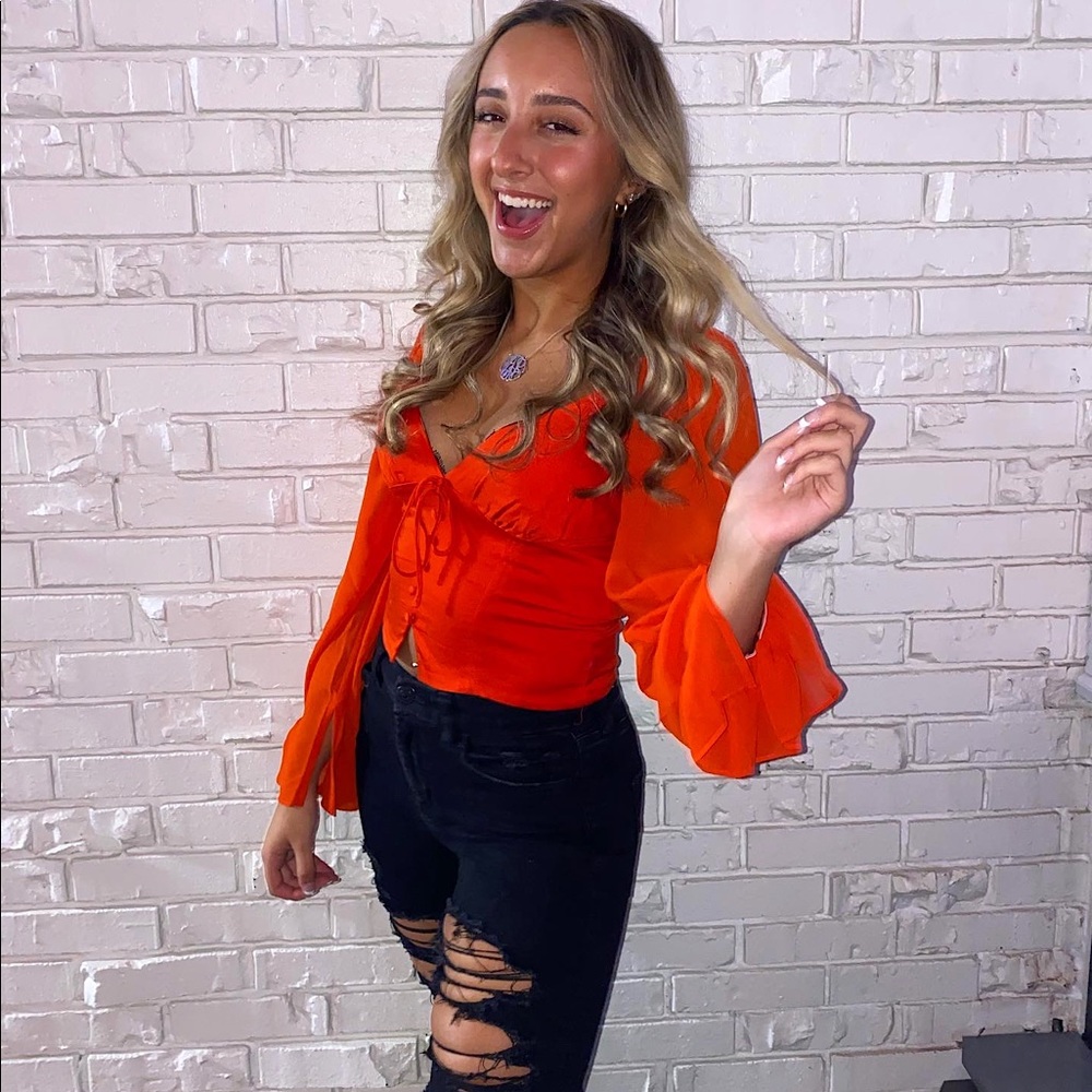 Red blouse
